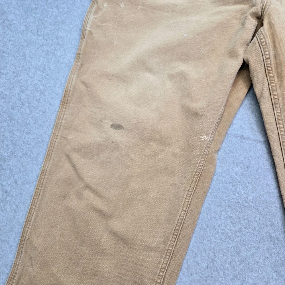 Carhartt Pants Mens 40x30 Brown Carpenter Canvas Duck Relaxed Workwear Pockets